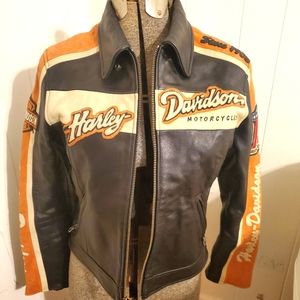 Harley Davidson women's leather racing jacket